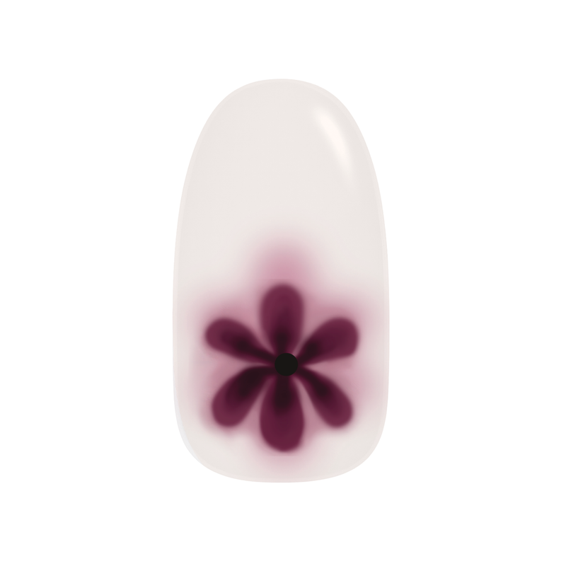 Nailo gellak stickers Berry Bloom, nude met diepe bessentinten