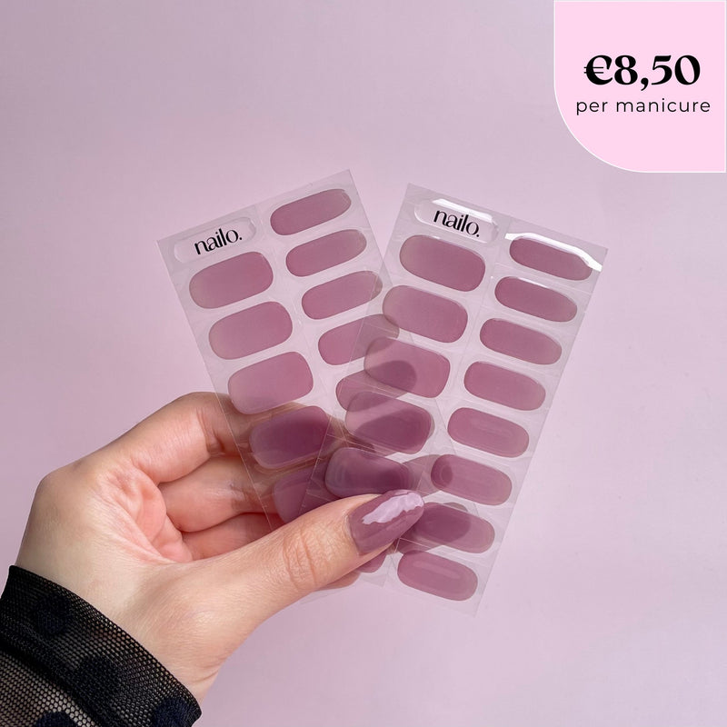 Nailo gellak stickers Dusty Pink, warm roze met glans