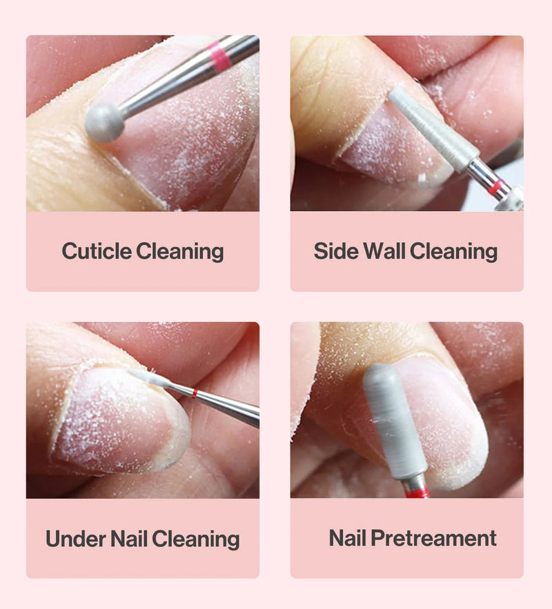 Ball Shape Tungsten Carbide Safety Under Nail Cleaner Nail Drill Bit