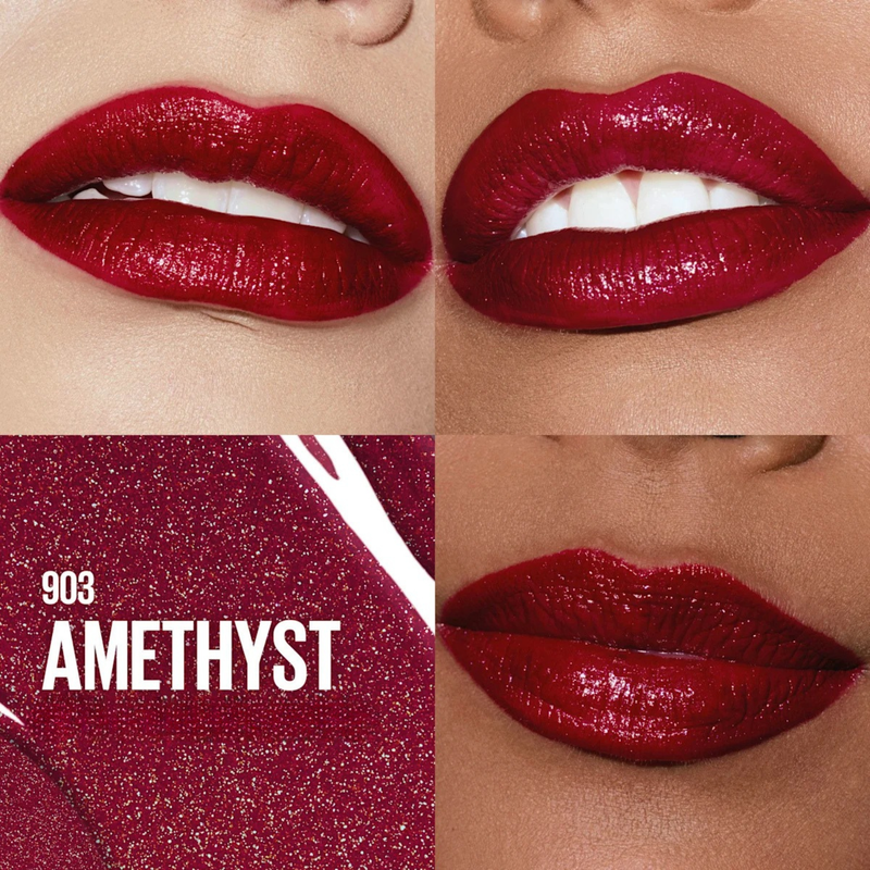 Maybelline Vinyl Ink 903 Amethyst, long-lasting liquid lipstick met glanzende finish, foto 2 van 2