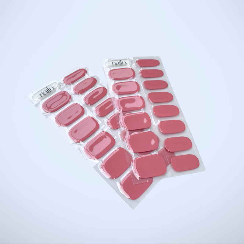 Nailo gellak stickers Vintage Rose, gedempt warm roze