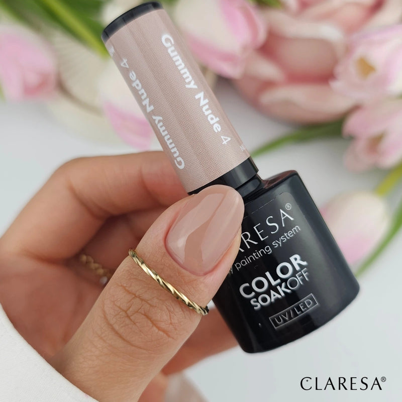 Claresa UV/LED Nail Polish Nude Glow Gummy Nude 4