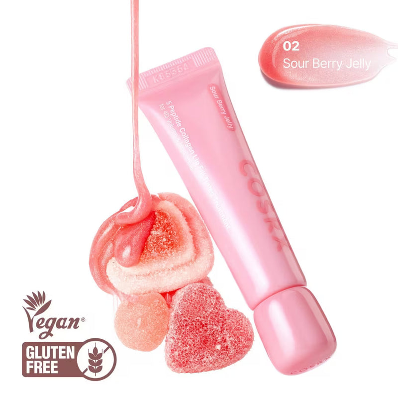 COSRX 5 Peptide Collagen Lip Fill Tinted Treatment 02 Sour Berry Jelly, getinte lipbalm, foto 3 van 8