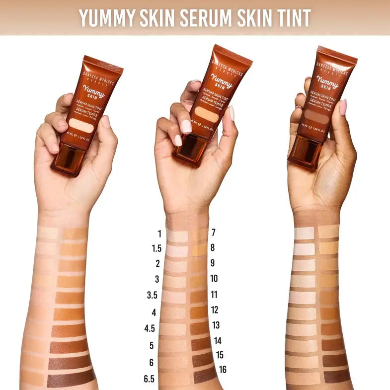 Danessa Myricks Beauty Yummy Skin Serum Skin Tint 1, lichte foundation met serum, foto 4 van 6