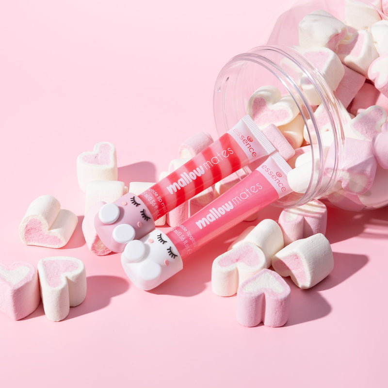 Essence Mallow Mates Peptide Lip Duo 01 Better Together, set met lipmasker, lipgloss en houder, foto 2 van 6
