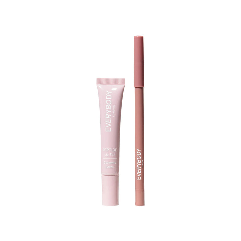 Everybody London Latte Nude Lip Set, lipliner en peptide lip tint, foto 4 van 5