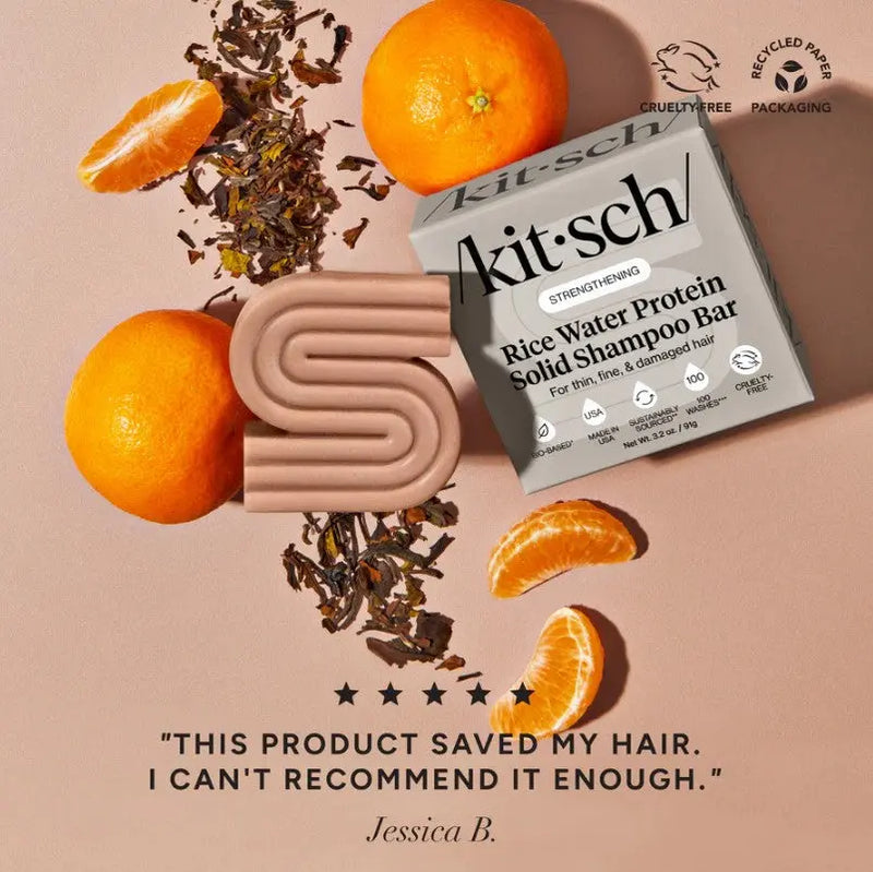 Kitsch Strengthening Rice Water Shampoo & Conditioner Bar Set