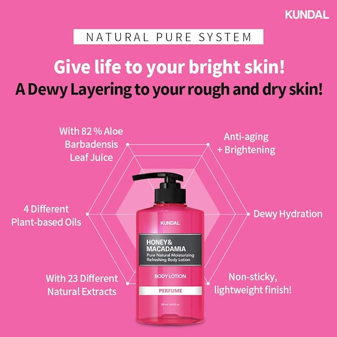 Kundal Honey & Macadamia Pure Body Lotion Amber Vanilla