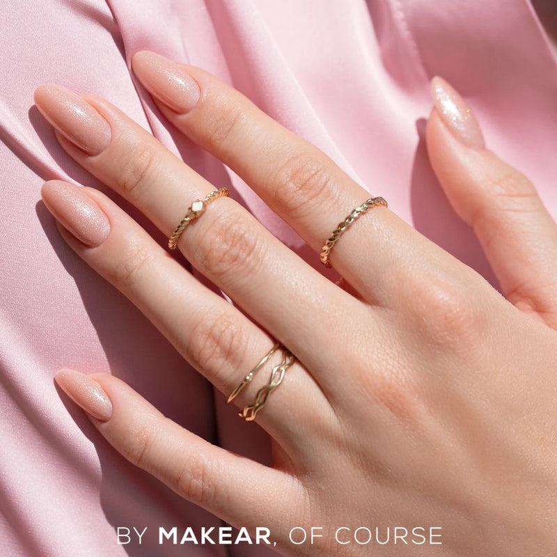 Makear UV Gel Polish 644, warme beige gellak met fijne shimmer