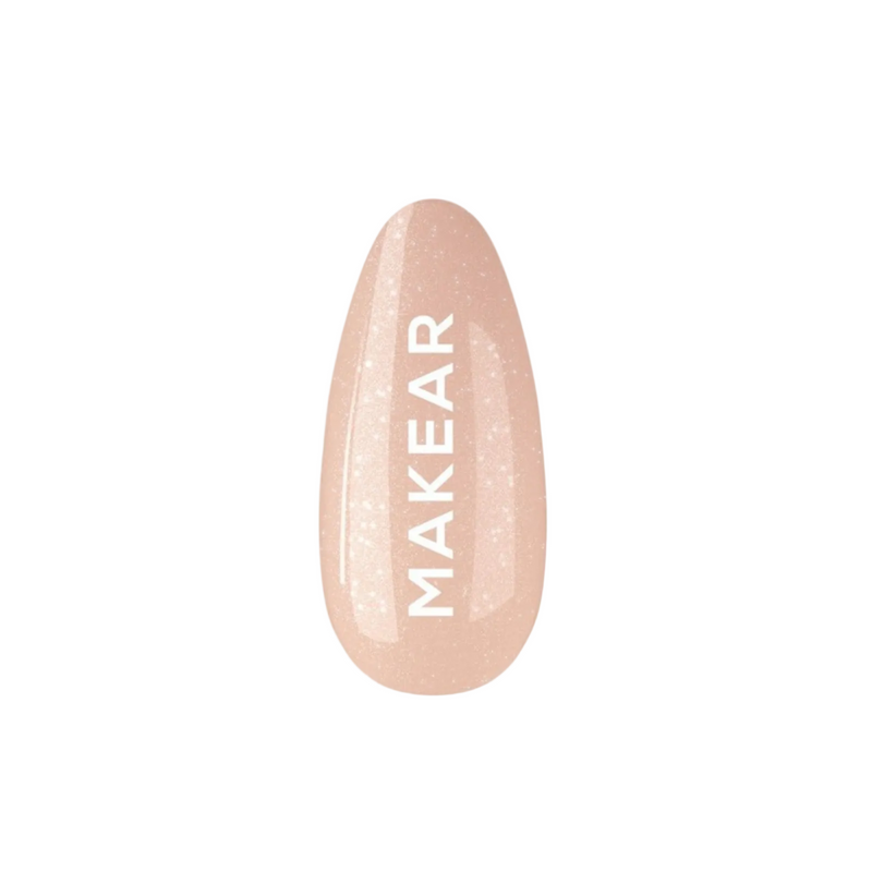 Makear UV Gel Polish 646, beige gellak met fijne shimmer voor nagels
