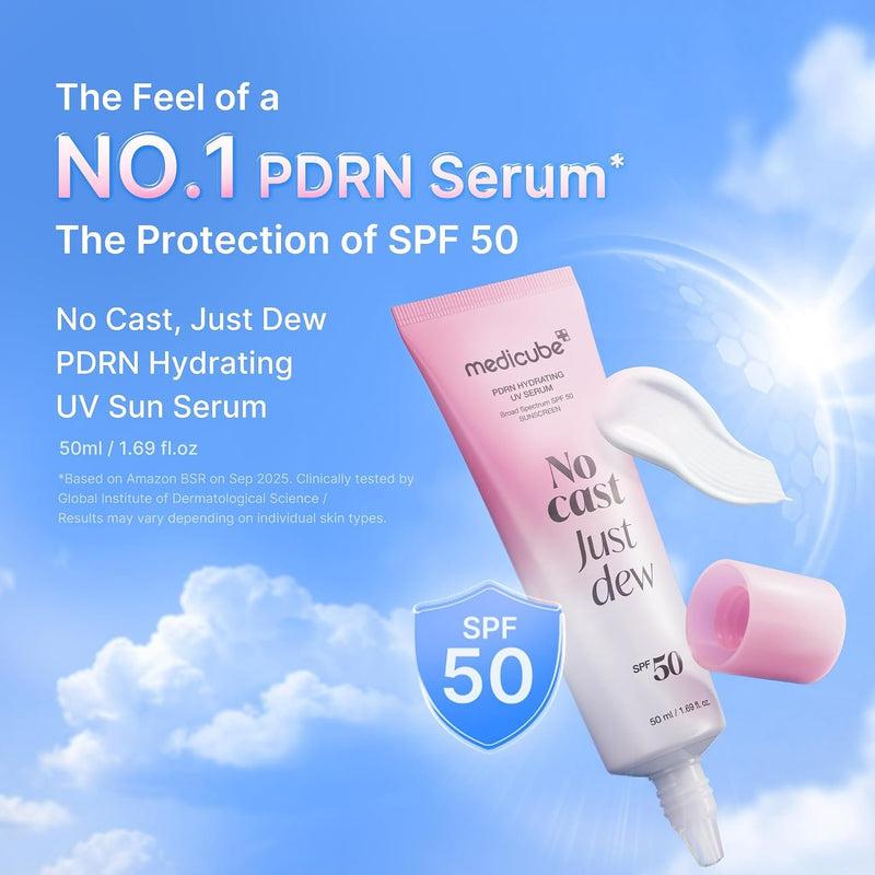 Medicube Pdrn Hydrating UV Serum, hydraterend serum met UV-bescherming