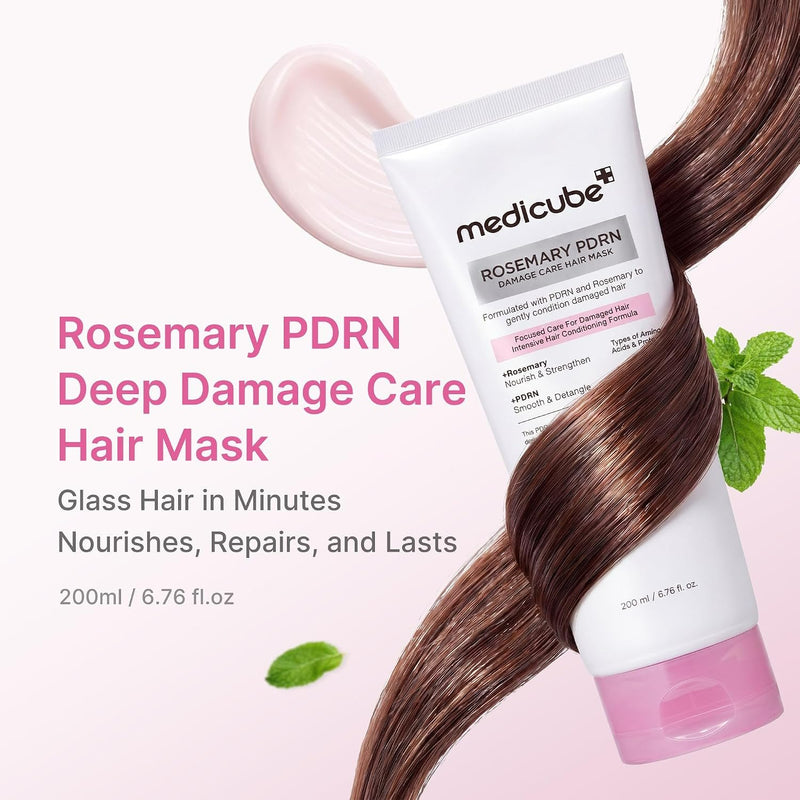 Medicube Rosemary Pdrn Damage Care Hair Mask, herstellend haarmasker voor beschadigd en droog haar