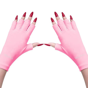 UV Shield Manicure Gloves Pink