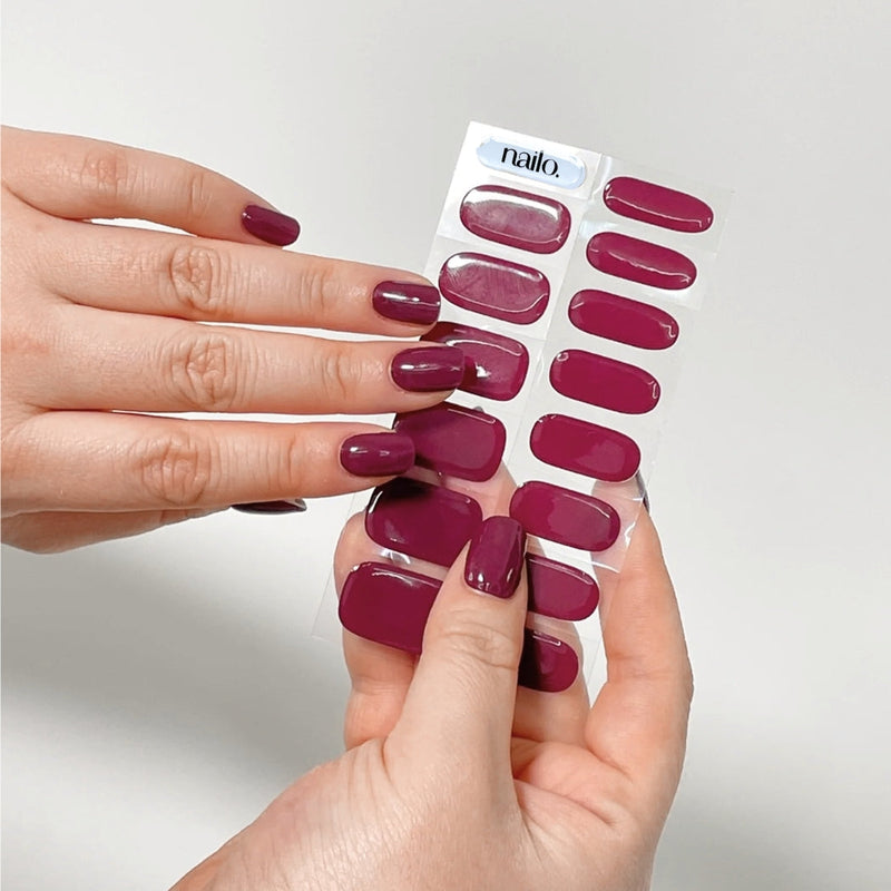 Nailo gellak stickers Burgundy Rouge, warme bordeaux