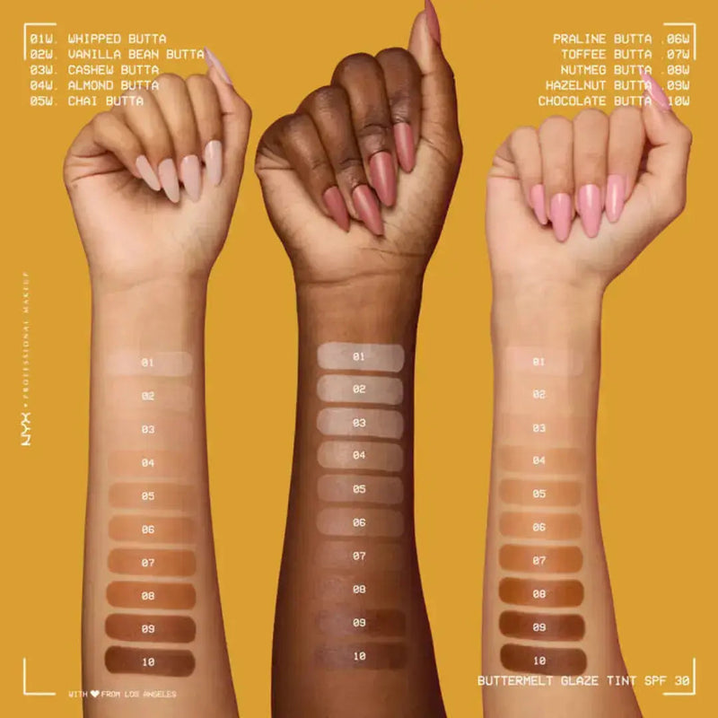 NYX Professional Makeup Buttermelt Glaze Soft Glow Skin Tint SPF 30 Whipped Butta, hydraterende skin tint met SPF 30, foto 3