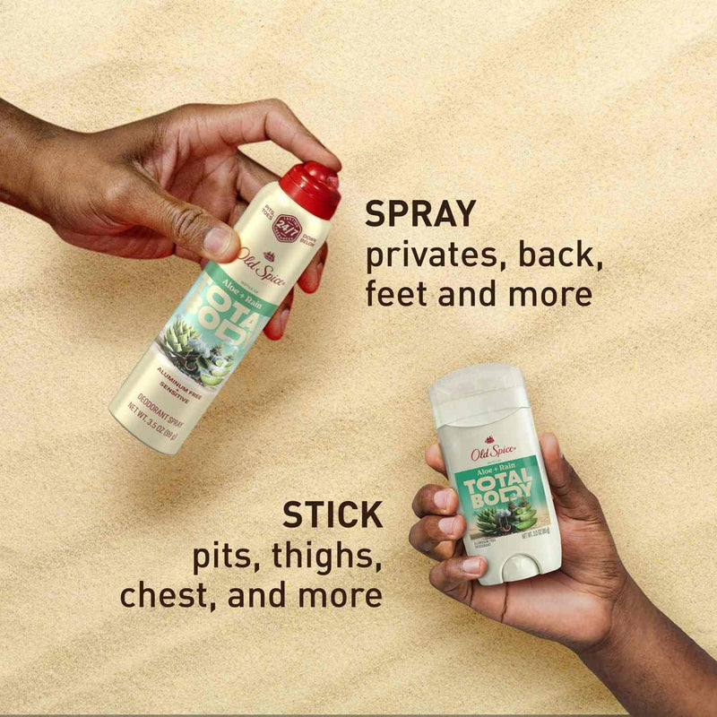 Old Spice Total Body Deodorant Aloe And Rain 3