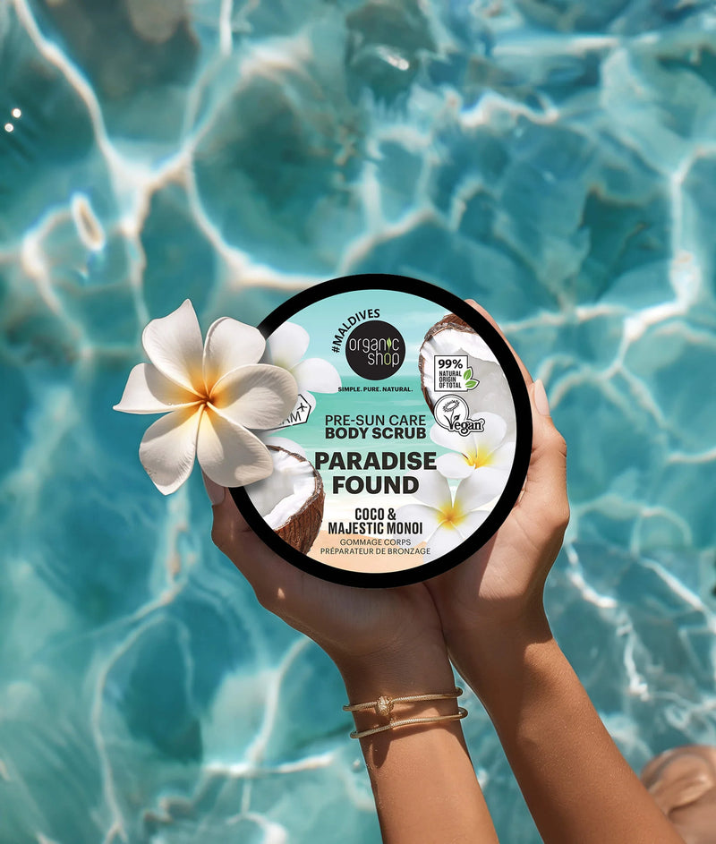 Organic Shop Body Scrub Paradise Found Pre-Sun Care Coco & Majestic Monoi