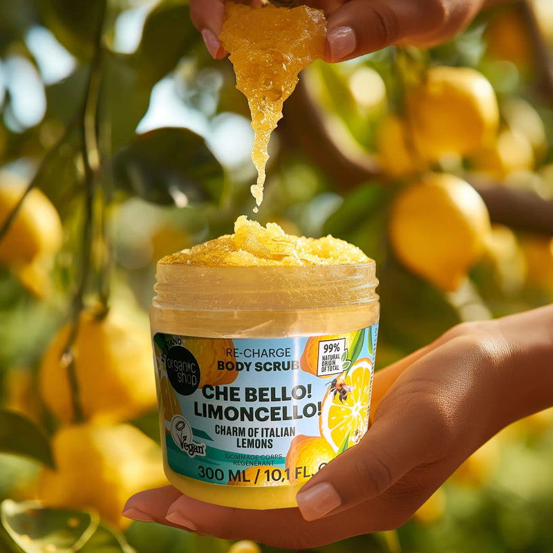 Organic Shop Body Scrub With The Citrus Aroma Of Italian Lemons And A Refreshing Hint Of Limoncello