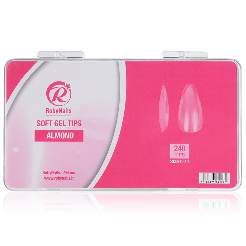 RobyNails Soft Gel Tip Almond 240 Pieces