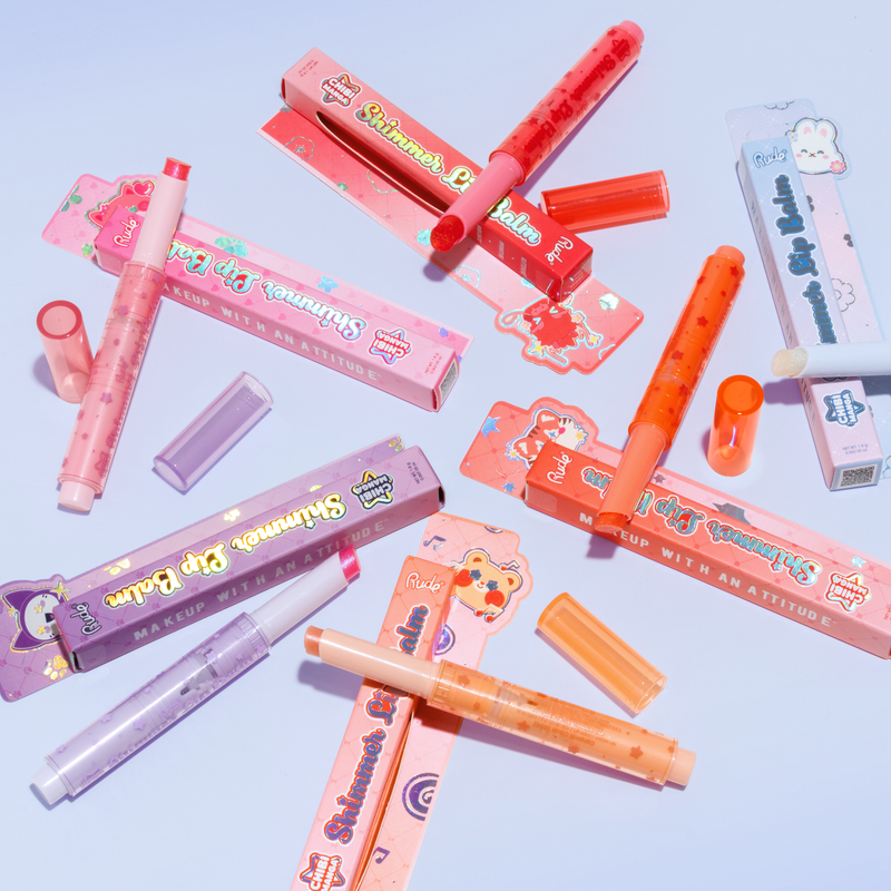 Rude Cosmetics Chibi Manga Collection Shimmer Lip Balm Sugar Puff, glanzende lippenbalsem, foto 4 van 6