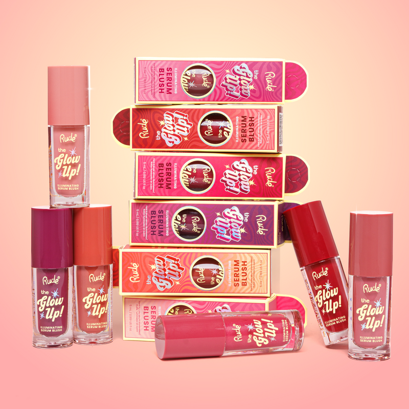 Rude Cosmetics The Glow Up! Illuminating Serum Blush Lunar Rose, vloeibare blush met serum textuur, foto 7 van 7