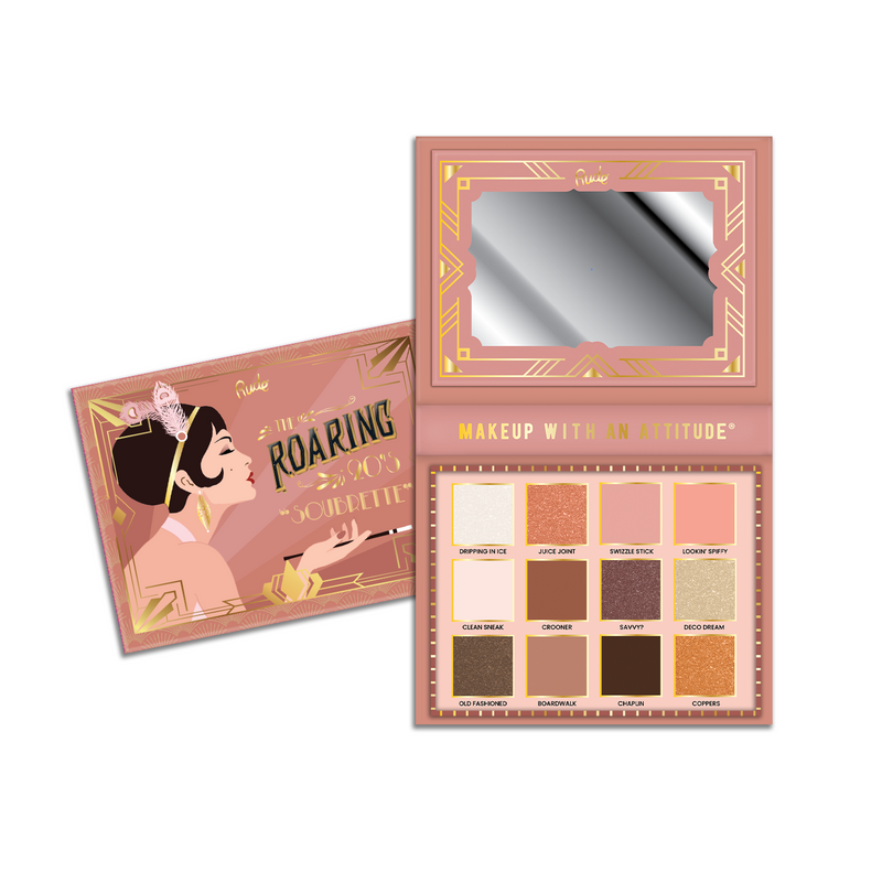 Rude Cosmetics The Roaring 20's 12 Color Palette Soubrette, oogschaduwpalette met warme neutrale tinten