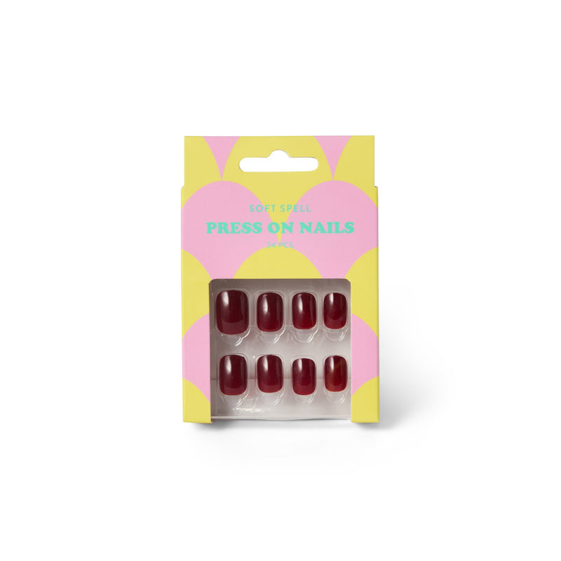 Soft Spell Press On Nails Cherry Noir