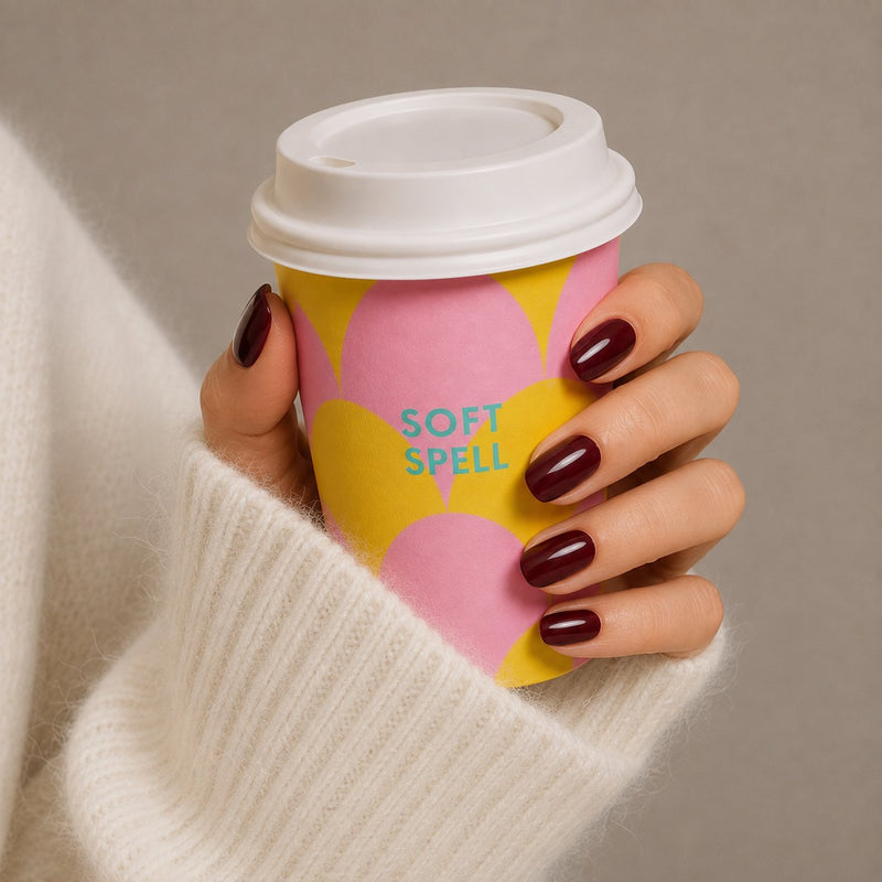 Soft Spell Press On Nails Cherry Noir