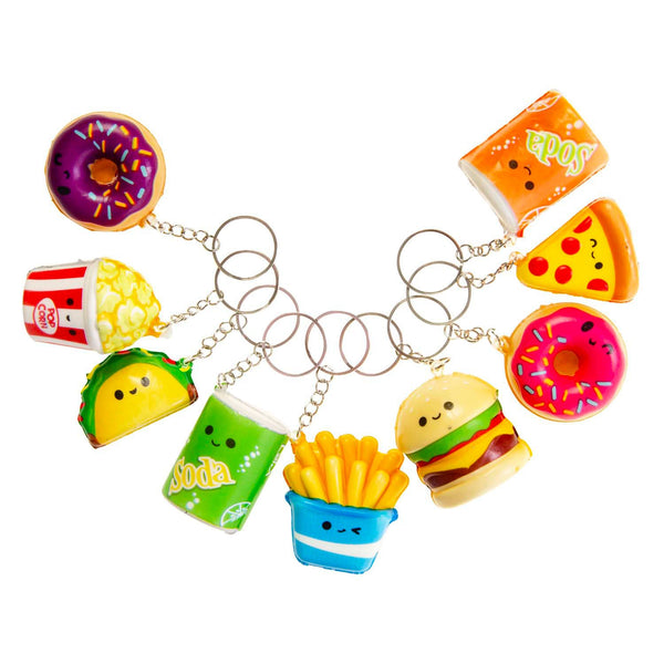 Mystery Foam Foodie Keychain Squishy van Boozyshop, mystery squishy, uitvoering is een verrassing