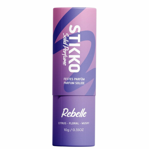 Stikko Solid Perfume Rebelle, solid parfum in stickvorm met citrus-, bloemige en muskusachtige geuren.