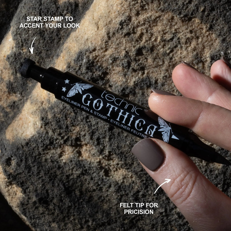 Technic Gothica Eyeliner Pen & Star Stamp Black