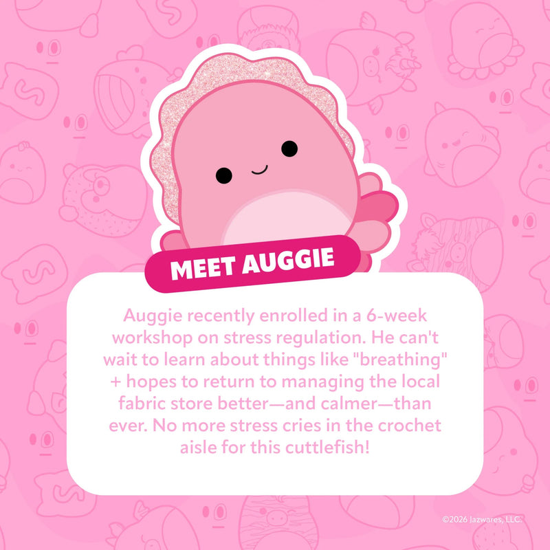 Trouble Maker X Squishmallows Auggie The Cuttlefish Pink Bubble Trouble With Snug