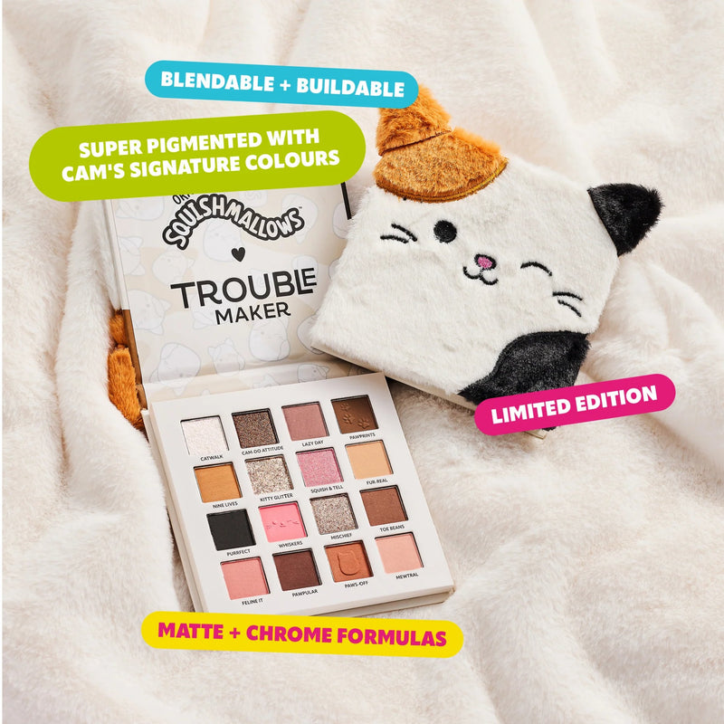 Trouble Maker X Squishmallows Cam The Cat Fluffy Neutrals Palette
