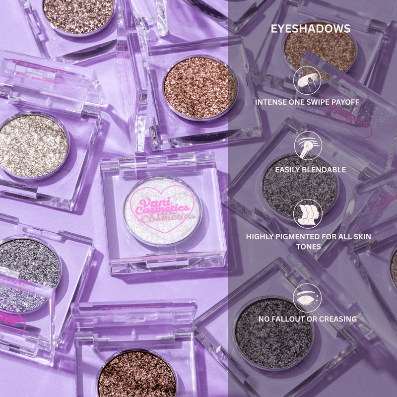 Vani Cosmetics Eyeshadow Cosmos, pressed glitter oogschaduw in koperen tint, foto 4 van 7
