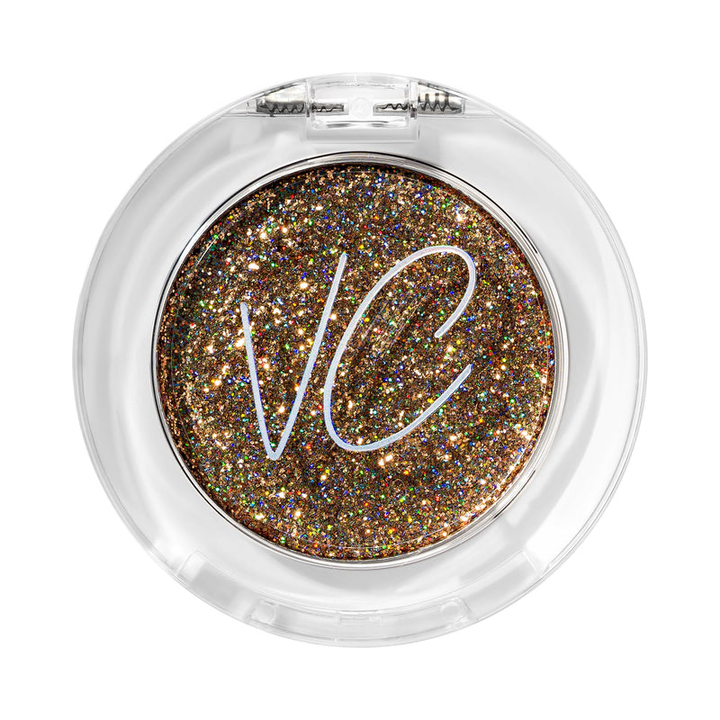 Vani Cosmetics Pressed Glitter Eclipse, holografische gouden pressed glitter oogschaduw