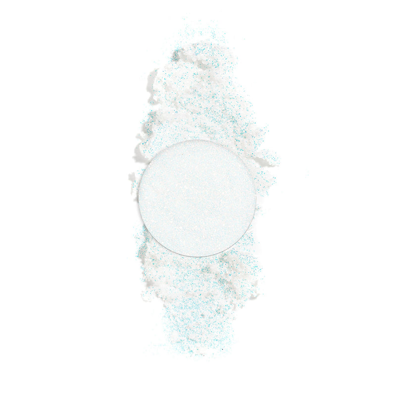 Vani Cosmetics Pressed Glitter Ethereal, koraalroze glitter oogschaduw met groene shift, foto 6 van 6