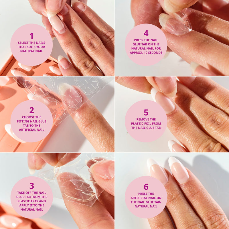 What The Fake! Press-on Nails Press & Go 02 Bare White