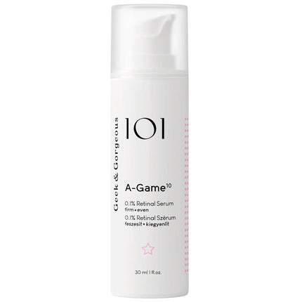 Geek & Gorgeous A-Game 10 0,1% Retinal Serum, bestverkocht anti-aging serum van Boozyshop
