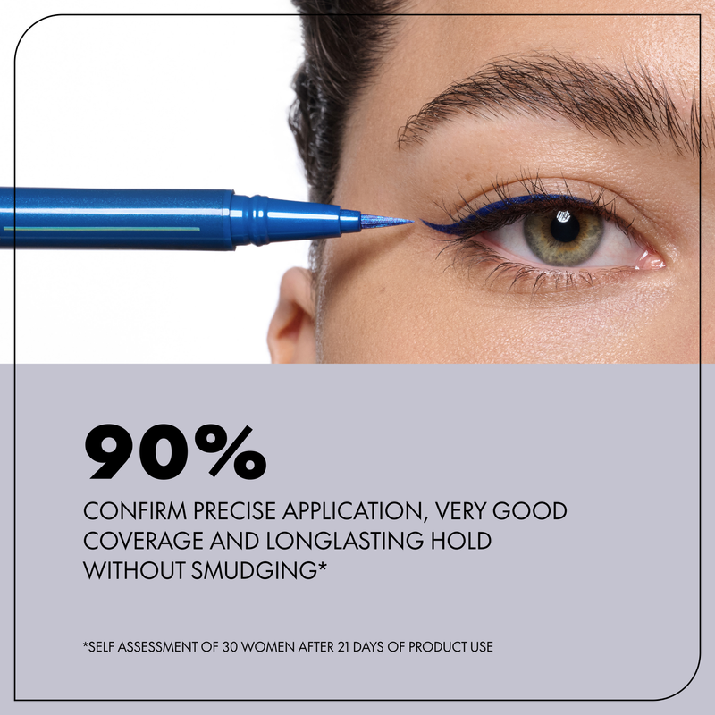 Hyper Liner Brush Eyeliner Waterproof 030 Midnight Spark Blue