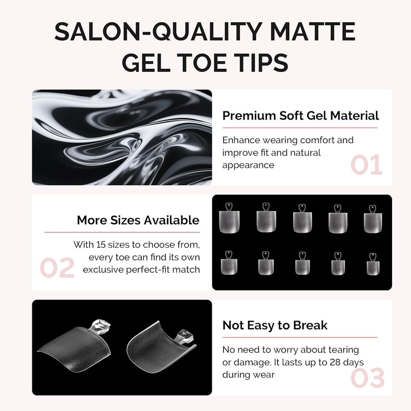 Short Square Toe X Nail Tips 300pcs