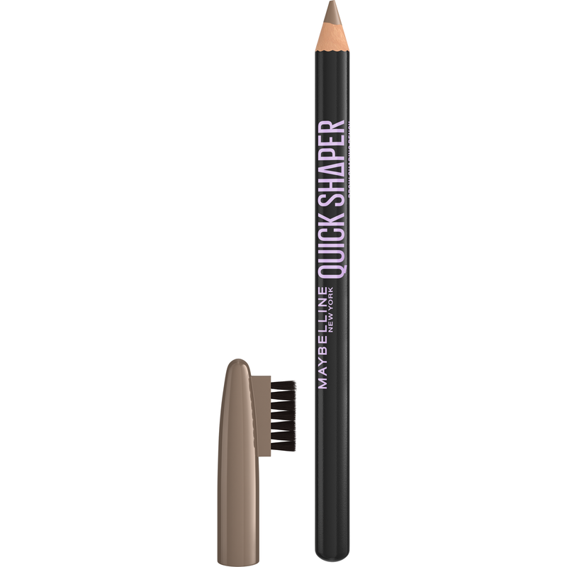 Maybelline Quick Shaper Eyebrow Pencil Soft Brown, wenkbrauwpotlood met borsteltje