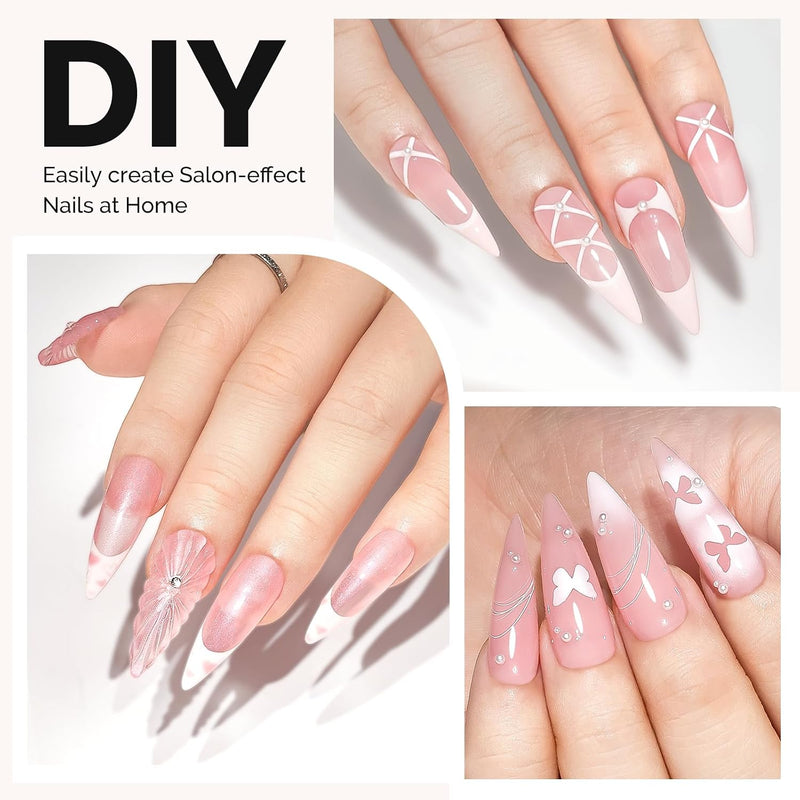 Full Cover Soft Gel Nail Tips Long Almond Stiletto 300pcs