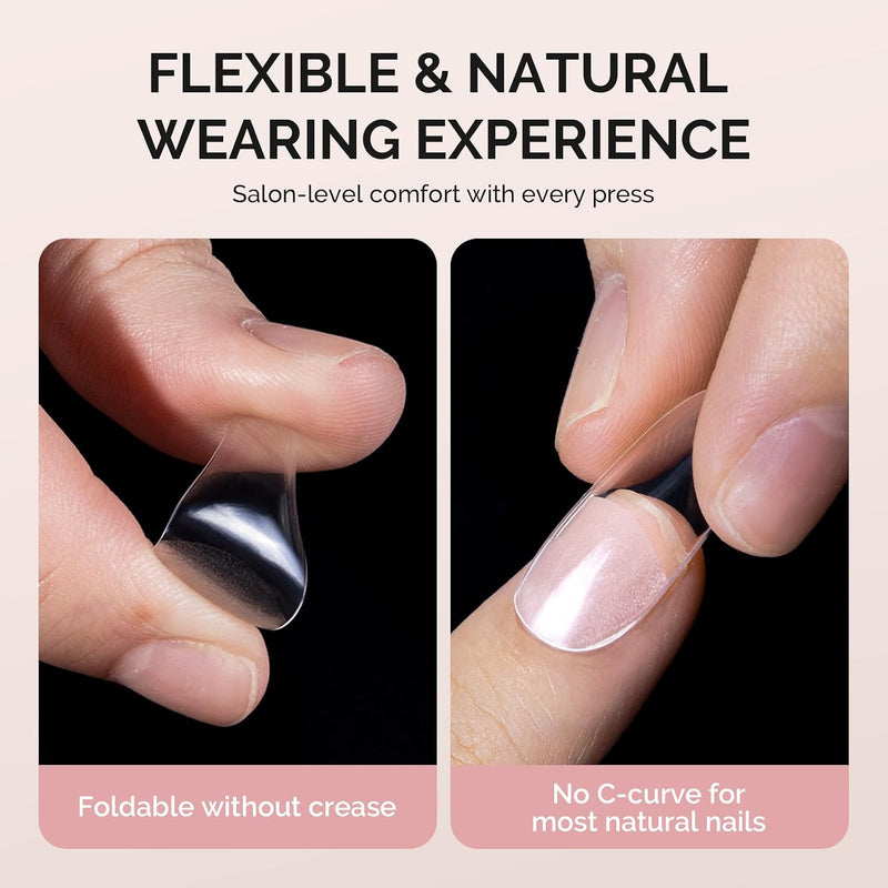 Full Cover Soft Gel Nail Tips Long Almond Stiletto 300pcs