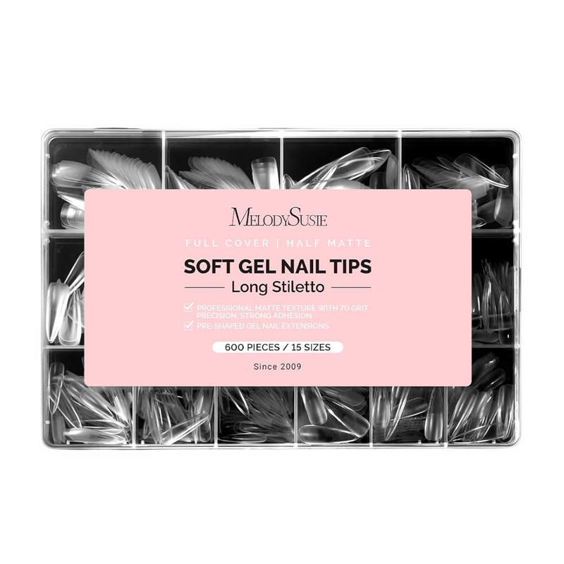 Long Almond Stiletto X Nail Tips 600pcs