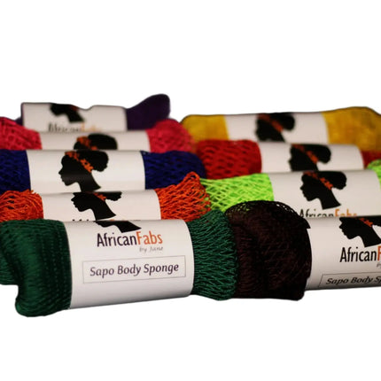 African Fabs African Net Sponge Sapo Black