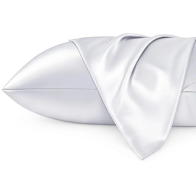African Fabs Silky Satin Pillowcase Silver Grey