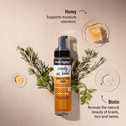 Aunt Jackie's Biotin + Honey Braid Setting Foam