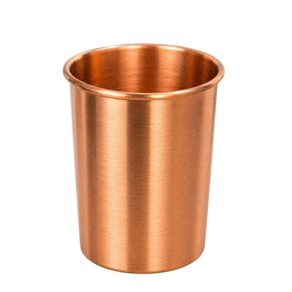 Ayurveda Specialist Pure Copper Cup Matte Brushed, koperen drinkbeker met matte afwerking