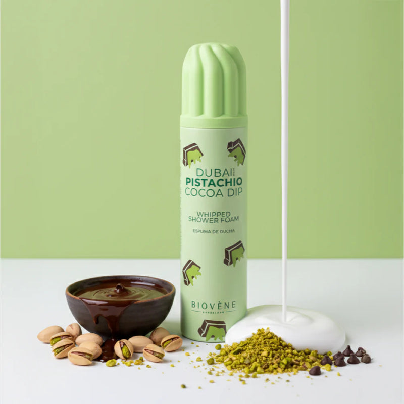 Biovene Dubai Pistachio Cocoa Dip Whipped Shower Foam