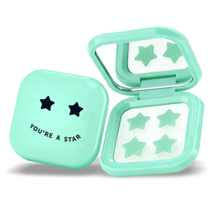 Pimple Star Patches & Mirror Case Green